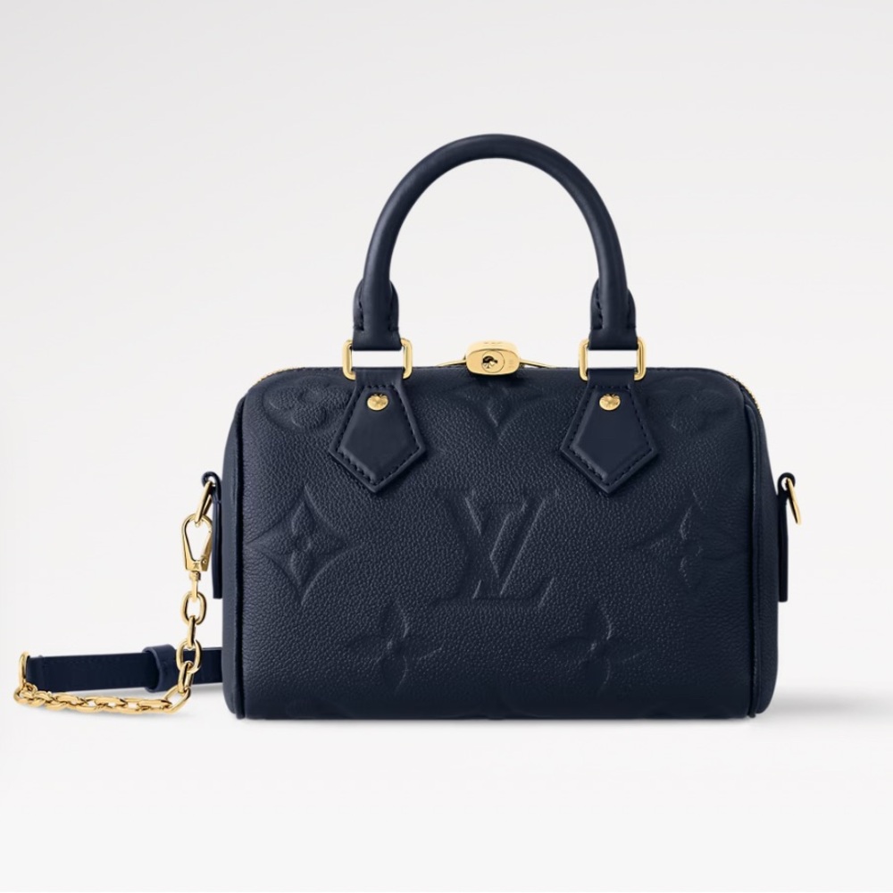 Louis Vuitton Speedy 20 in Navy Blue Handbag purse